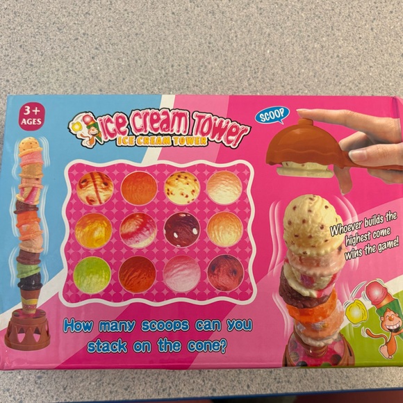 Other - Ice Cream Tower Stacking Game - Multicolor